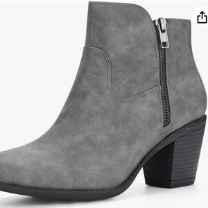 NEW Footnotes gray suede heeled ankle boots